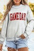 Glitter Letter Athletic Graphic Mock Neck Sparkle Sweatshirt