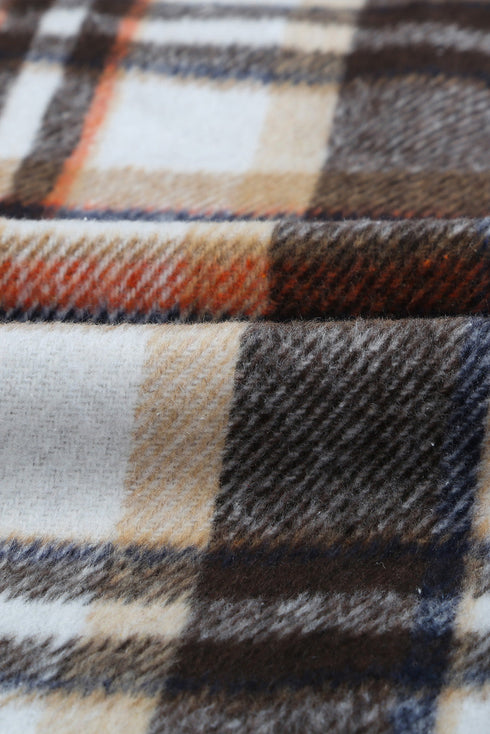 Relaxed Fit Brushed Plaid Button Down Shirt