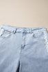 Lace Trim Full Length Regular Fit Jeans
