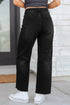 Sequin Ghost Patched Graphic Raw Hem Pants