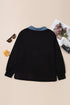 V Neck Tunic Shift Long Sleeve Top