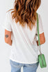 Camo Pattern Graphic Round Neck Statement Tee