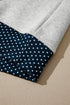 Polka Dot Patchwork Mock Neck Pullover Short Set