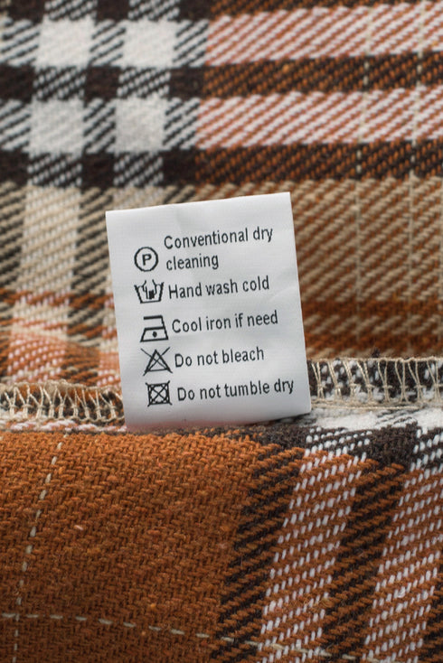 Textured Western Patchwork Corduroy Pocket Plaid Shacket