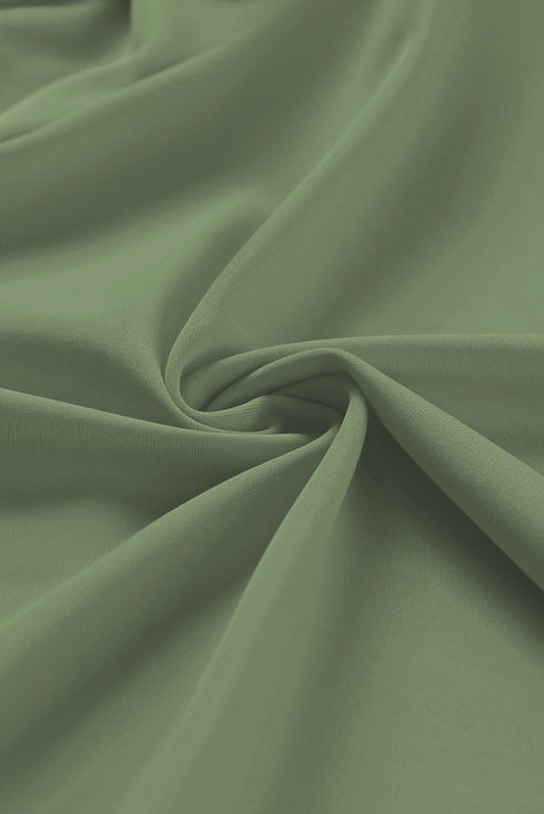 Solid Active Criss Cross Waist Flared Swim Skirt Bottoms