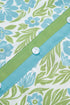 Botanical Floral Print Frilled Trim V Neck Button Front Dress