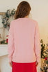 Drop Shoulder Round Neck Towel Embroidery Slogan Pullover Sweater