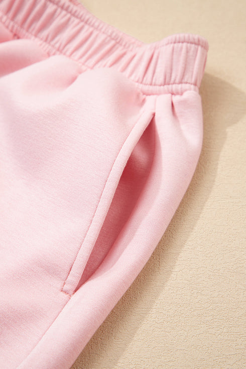 Puff Sleeve Pearl Embellished Scallop Trim Two Piece Dress