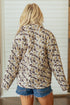 Camouflage Quilted Metal Button Collared Puffer Coat