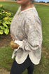 Camouflage Print Round Neck Long Sleeve Shift Sweatshirt