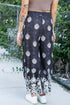 Bohemian Paisley Print Elastic Waist Wide Leg Pants