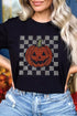 Polyester Cotton Blend Rhinestone Pumpkin Graphic Tee