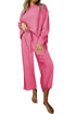 Ultra Loose Textured Slouchy Matching Pant Set