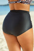 High Rise Ruched Front Bikini Bottom