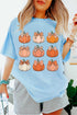 Multiple Pumpkin Print Graphic Pattern Statement Tee