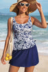 Empire Waist Ruched Side Tie Tankini Set