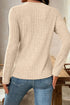 Ribbed Knit Cowl Neck Long Sleeve Top