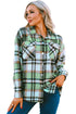 Relaxed Fit Brushed Plaid Button Down Shirt