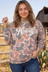 Allover Camouflage Western Graphic Print Pullover Sweatshirt