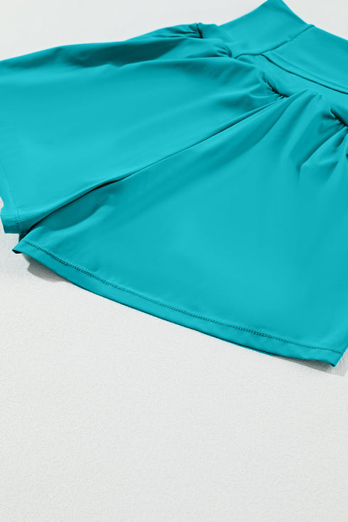 High Rise Wide Waistband Flowy Performance Shorts