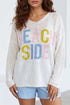 V Neck Lightweight Knit Side Shift Tunic Sweater