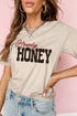 Howdy Honey Western Letter Print Graphic Tee