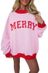 Polka Dot Letter Graphic Applique Tunic Sweatshirt