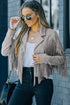 Cropped Faux Suede Western Fringe Tassel Jacket