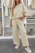 Leopard Varsity Stripe Three Quarter Sleeve Shift Pant Set