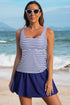 Empire Waist Ruched Side Tie Tankini Set