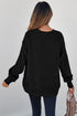 Textured Round Neck Drop Shoulder Pullover Sweatshirt