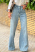 Acid Wash Denim Extra Wide Leg High Waist Jeans