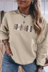 God Is Good Embroidered Western Letter Crewneck Sweatshirt