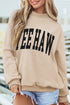 Howdy Yeehaw Double Sided Printed Mock Neck Western Reversible Sweatshirt