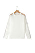 Lace Patchwork Round Neck Long Sleeve Top