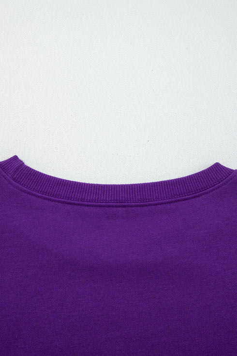 Varsity Stripe Contrast Trim Pullover Skort Two Piece Dress