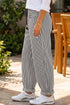Southern Belle Striped Drawstring Loose Denim Pants