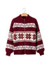 Geometric Pattern Zip Up Long Sleeve Cardigan