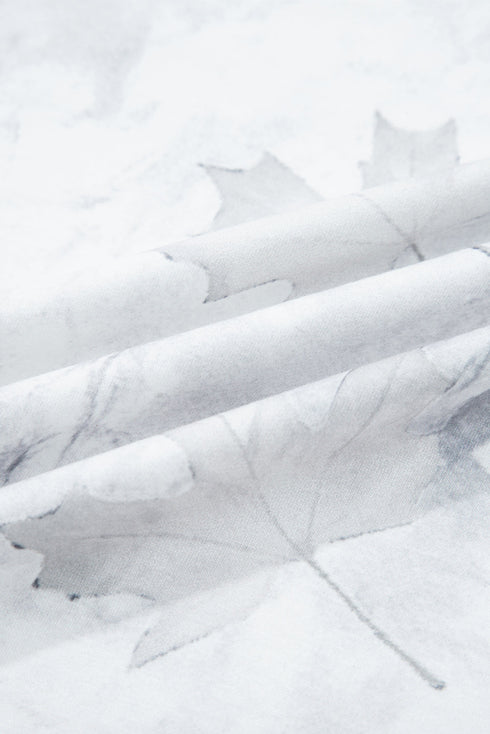 Abstract Camo Print Pullover Top And Casual Short Set