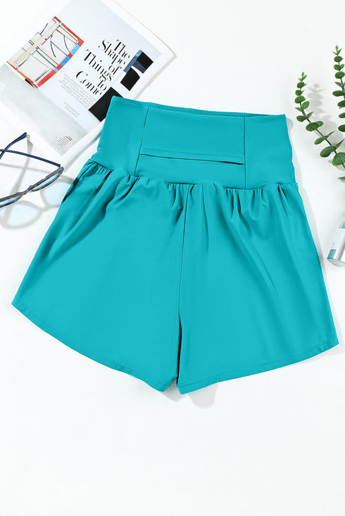 High Rise Wide Waistband Flowy Performance Shorts