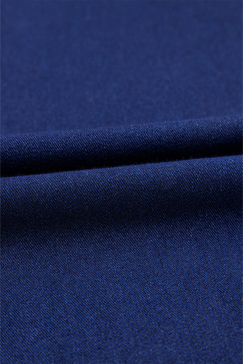 High Stretch Crossed Waist Flare Knit Denim Jeans