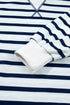 Striped Mock Neck Long Sleeve Ribbed Cuff Hem Sweatshirt