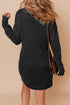 Raised Rib Knit Dolman Sleeve Shift Sweater Dress