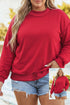 Exposed Seam Mock Neck Reversible Double Sweatshirt