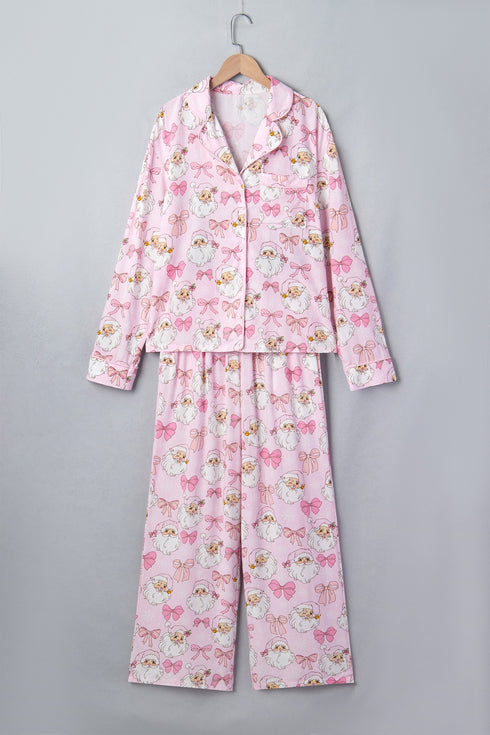 Abstract Print Full Length Long Sleeve Lounge Set