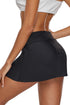 Wide Waistband Smooth Stretch Mini Swim Skirt