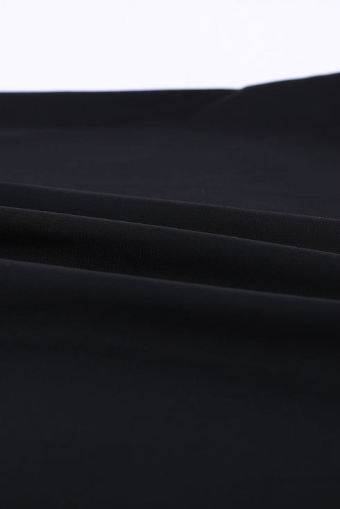 Geometric Accent Strap Scoop Neck Swim Tankini Top