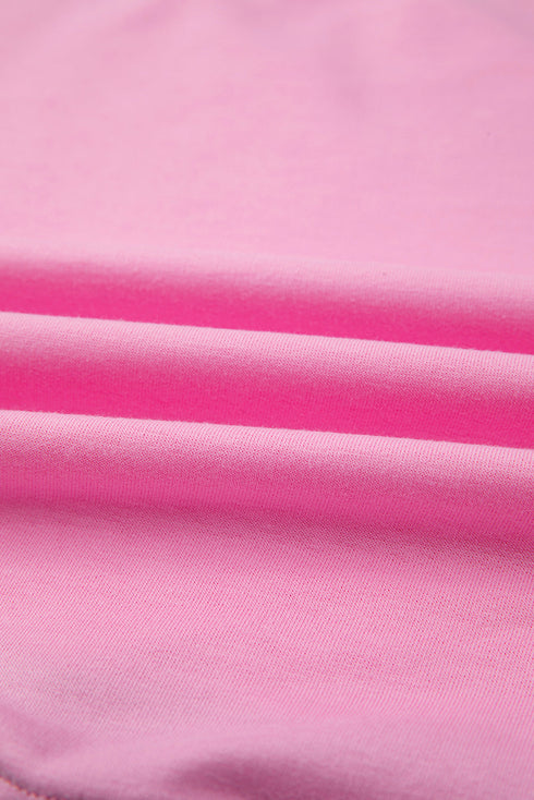 Contrast Trim Drop Shoulder Two Piece Skort Set