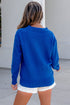 Polyester Polyamide Drop Shoulder Long Sleeve Sweater