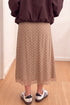 Polka Dot Lace Hem Elegant Long Shift Skirt